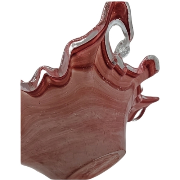 Blown Glass Pink Decorative Bowl - Picture 4 of 14